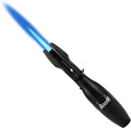 Torch Lighter Jet Flam Lighter Refillable Butane Windproof Adjustable Long Lighters for Candle Grill BBQ Camping Hiking Lighers (Black)