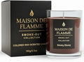 Smoke Odor Eliminating Candle – Smoky Ebony Soy Wax Candle for Kitchen, Apartment & Home Smells, Long Lasting Odor Neutralizing Scented Candle, 150g / 5.3 oz – Maison De Flamme