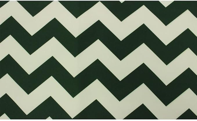 Mybecca Canvas Oxford Fabric Marine Waterproof Outdoor Awning 600 Denier Chevron Pattern Green/White (Cut Separate by Yard for Prime Orders-1 Yard) (60"x36")
