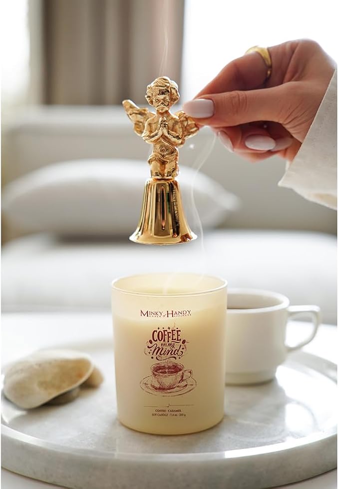 Natural Soy Coffee Caramel Scented Jar Candle - Non Toxic - Coffee Lover Gifts