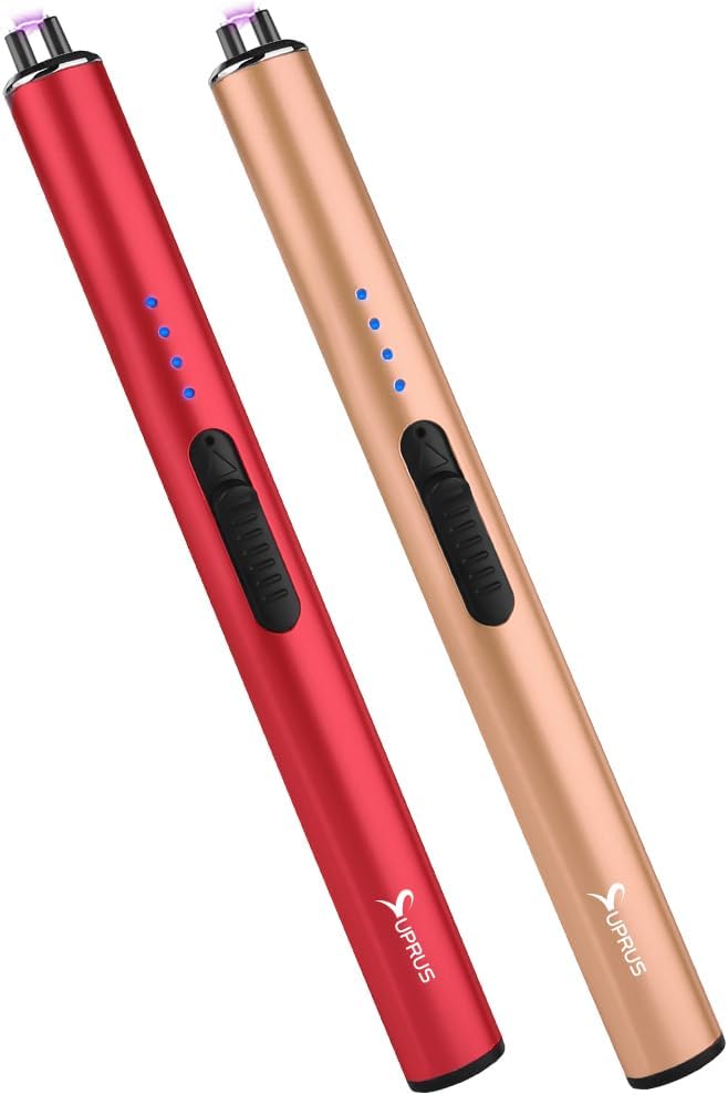 SUPRUS Electric Lighter Arc Windproof Flameless USB Rechargeable Lighter with Safety Lock