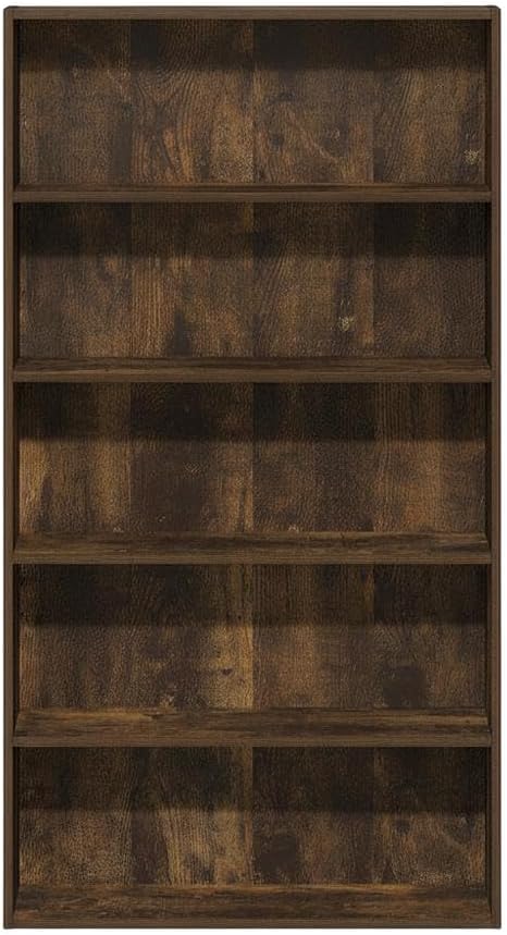 Furnifact Amber Pine Bookcase with Sturdy Wooden Construction for Home Office and Living Room Storage, Modern Design, Elegant Finish