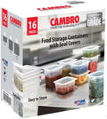 cambro Freshpro Mini Food Storage Container Set with Lid, Translucent 8 sets