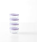 DURA LIVING 8-Piece Glass Food Storage Containers Set (4 Containers + 4 BPA-Free Lids) | 1-Cup, Leakproof | Microwave, Freezer, Oven & Dishwasher Safe | Ideal for Meal Prep & Pantry Organization