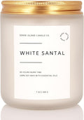 SENSE ISLAND White Santal Scented Candle for Home Scented 50+ Hrs Highly Scented | 100% Natural Soy Candle Gifts for Women Highly Scented House Warming Gifts