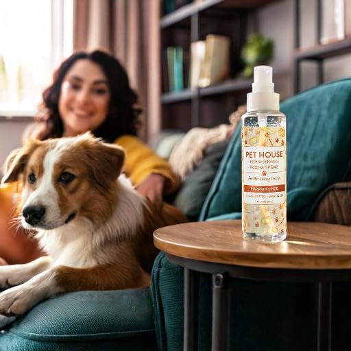 One Fur All Concentrated Room Spray 4 OZ Dog and Cat Friendly Air Freshener for Pet Odor, Pumpkin Spice, Pack of 2