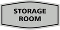 Signs ByLITA Fancy Storage Room Sign (Lt Gray) - Small 5 Pack