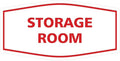 Signs ByLITA Fancy Storage Room Sign (White/Red) - Medium 2 Pack