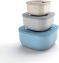 Guzzini Assorted Set 3 Shallow Airtight Containers,19.5 x 19.5 x 9.3 cm