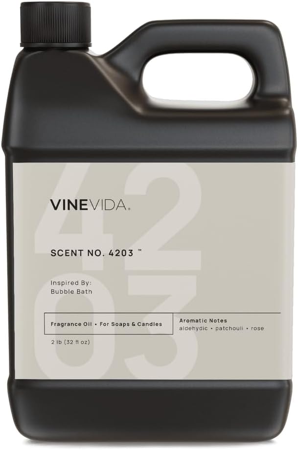 VINEVIDA [32 Oz] Scent NO. 4203 Inspired by Bubble Bath | Premium Fragrance Oil for Candle Making & Soap Making | Candle Scents for Soy Wax | Scented Oils for Car Freshies & Bath Products