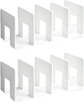 2PCS Acrylic File Organizer for Desk, Desktop Document/Mail Organizer, 4 Compartments Plastics Invisible Bookshelf Floating (12.5" x 5.7" x 5", White)