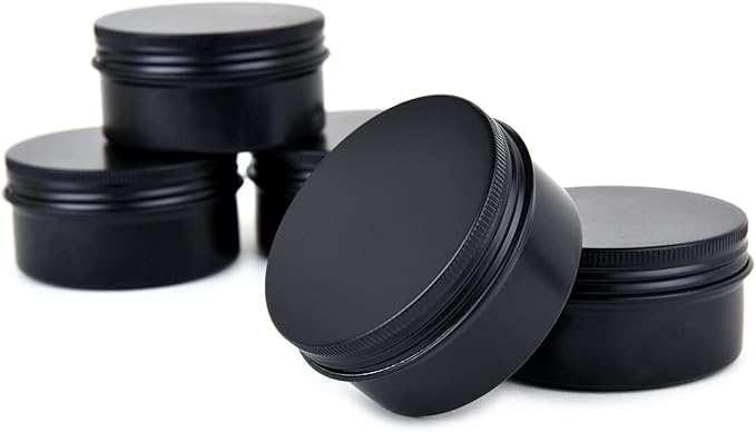 3oz Tins 20 Pack Aluminum Tin Can Metal Tin Container Round Travel Tin Jars 3 oz Tins with Lids for Candle,Creams,Spice