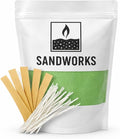 Sand Wax Candle Making Kit – 5 Wooden Wicks & 15 Cotton Wicks, 500 g Premium Fragrance-Free Sand Wax (Sage Drift)