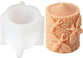 Bee Lace Trim Cylinder Candle Mold, Honeybee Beehive Pillar Silicone Mold for Beeswax Candle, Soy Wax Candle, Plaster Ornament, DIY Crafts (H)