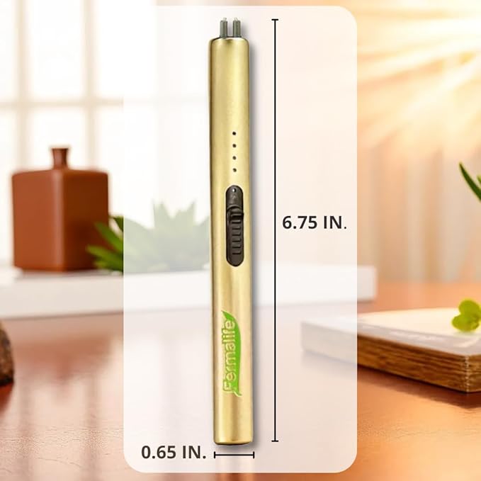 FERMALIFE - Electric Candle Lighter Arc, Rechargeable USB Flameless and Windproof for Camping, BBQ, Kitchen, RV, Hiking, Travel