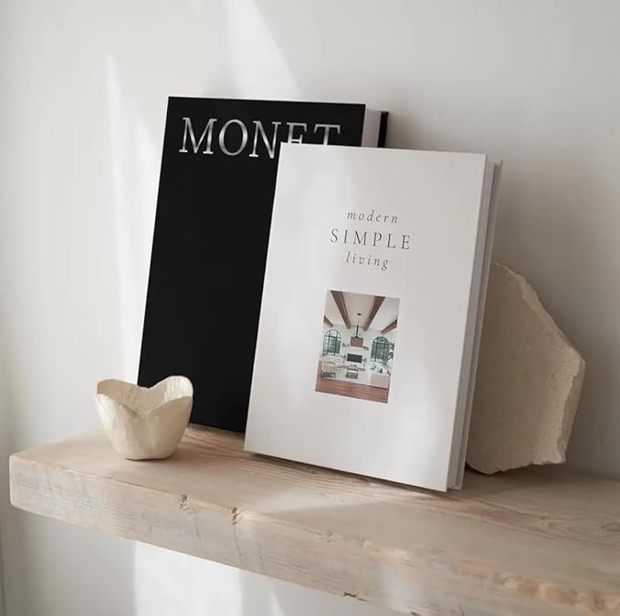 Decorative Books for Home Decor,2 Pcs Modern Minimalist Faux Book for Home Decoration,Coffee Table Decor,Living Room Aesthetic Accent (E2)