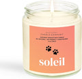 Soleil | Pet Friendly Candle | Soy-Free Coconut Apricot Wax | Clean Burning | Non-Toxic | Veterinarian Approved | Pet Odor Eliminator | Air Freshening Scented Candle | 9 oz