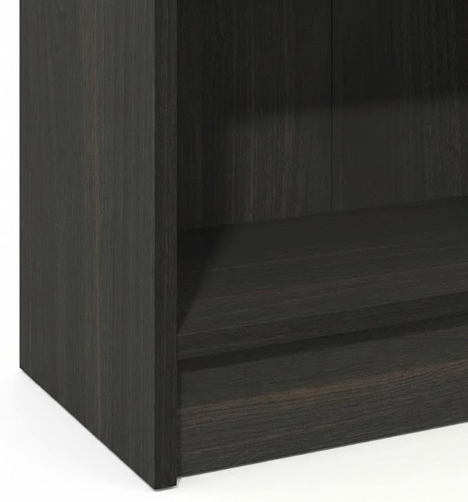 Furnifact Espresso Bookcase with Classic Wooden Design, Sturdy Construction, Single Piece, Ideal for Home or Office Storage