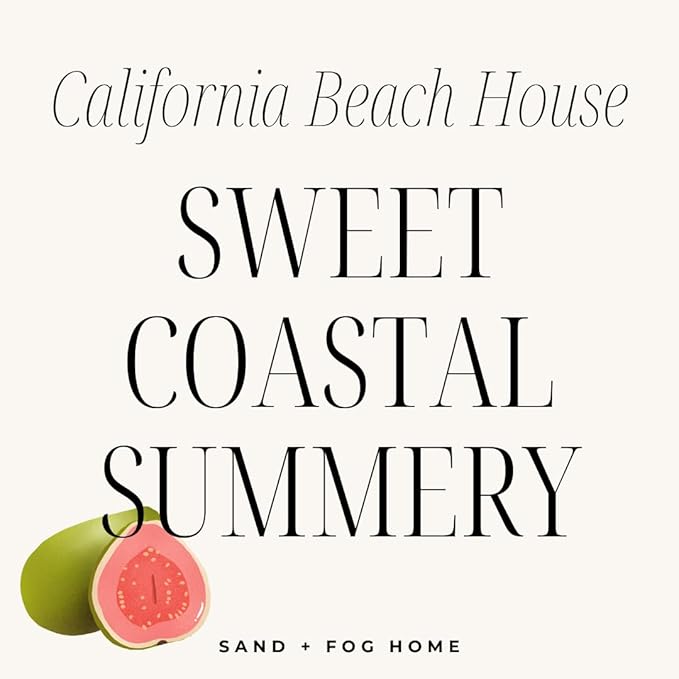Sand + Paws Scented Candle - California Beach House –Luxurious Air Freshening Jar Candle Neutralize pet Odors and Enhance Home décor – 100% Cotton Lead-Free wicks-12oz