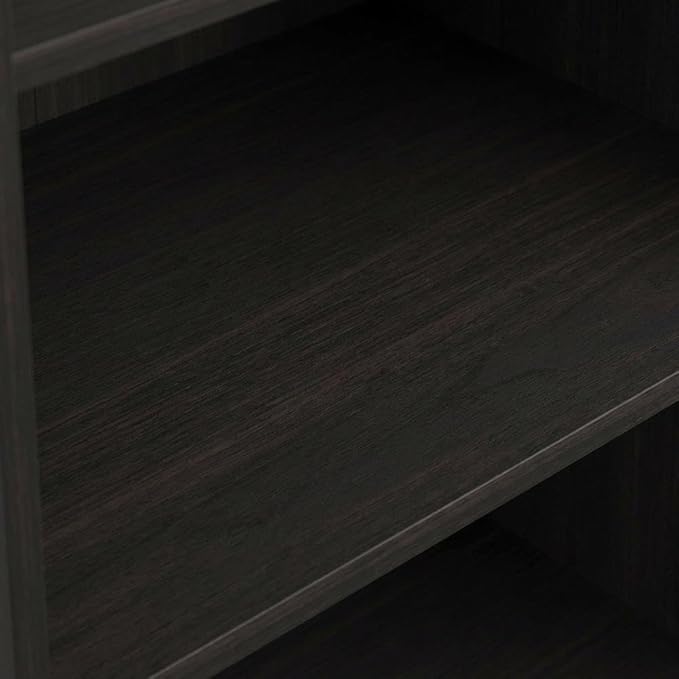Furnifact Espresso Bookcase, Wood Construction, Modern Design, Durable Storage, Versatile, for Living Room or Office Organization