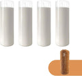 2.24x7 inch 7 Day White Pillar Candles in Glass Set of 4 Up to 120Hour Burn time, Unscented Prayer, Religious Candles for Memorials, Vigil, and Emergency