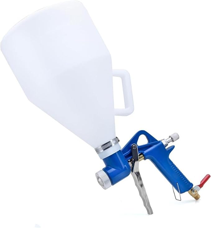 NEIKO 31227A Drywall Texture Sprayer, Air Texture Gun with 1.2 Gallon Hopper Gun, 3 Nozzles: 4 mm, 6 mm, 8 mm, Stucco Mud or Popcorn on Walls and Ceiling, Knockdown, Spray Gun with Handle