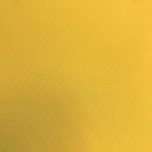 Ottertex Nylon Ripstop Fabric PU Coated 70 Denier 1.9oz 62/63" Wide Waterproof Tent Water Repellent Dustproof Airtight Inflatable Flag Tarp Cover Excellent Fabric for Kites (1 Yard, Neon Yellow)