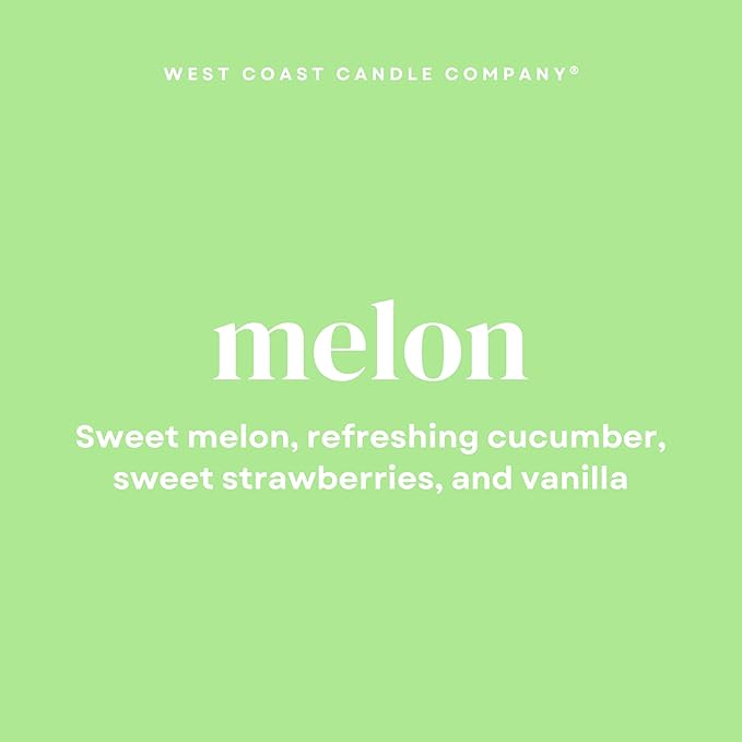 Melon | Pet Friendly Candle | Soy-Free Coconut Apricot Wax | Clean Burning | Non-Toxic | Veterinarian Approved | Pet Odor Eliminator | Air Freshening Scented Candle | 9 oz