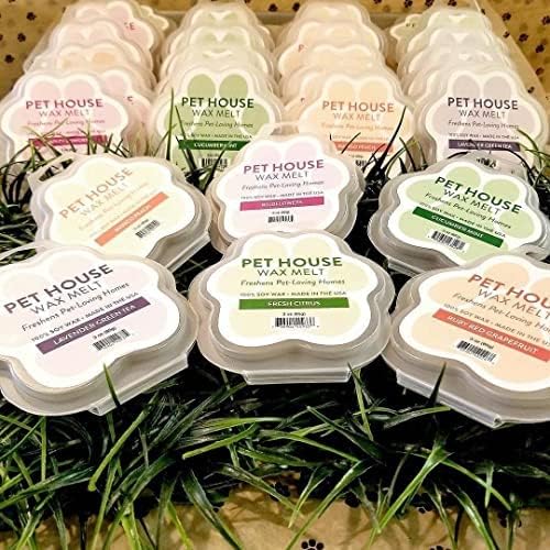 One Fur All Pet House Spring and Summer Wax Melts for Pet Odor, Natural, Plant Based Soy Wax Melts, Long Lasting Fragrance for Fresh Smelling Homes, Tropical Fruit