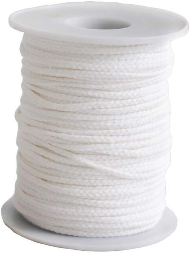 1 Roll 61m/67yard/200Feet Candle Wick Candle Wicks Foot Core Braided Candle Wick for Candle Making and Aromatherapy Candle DIY(No Metal Tabs)