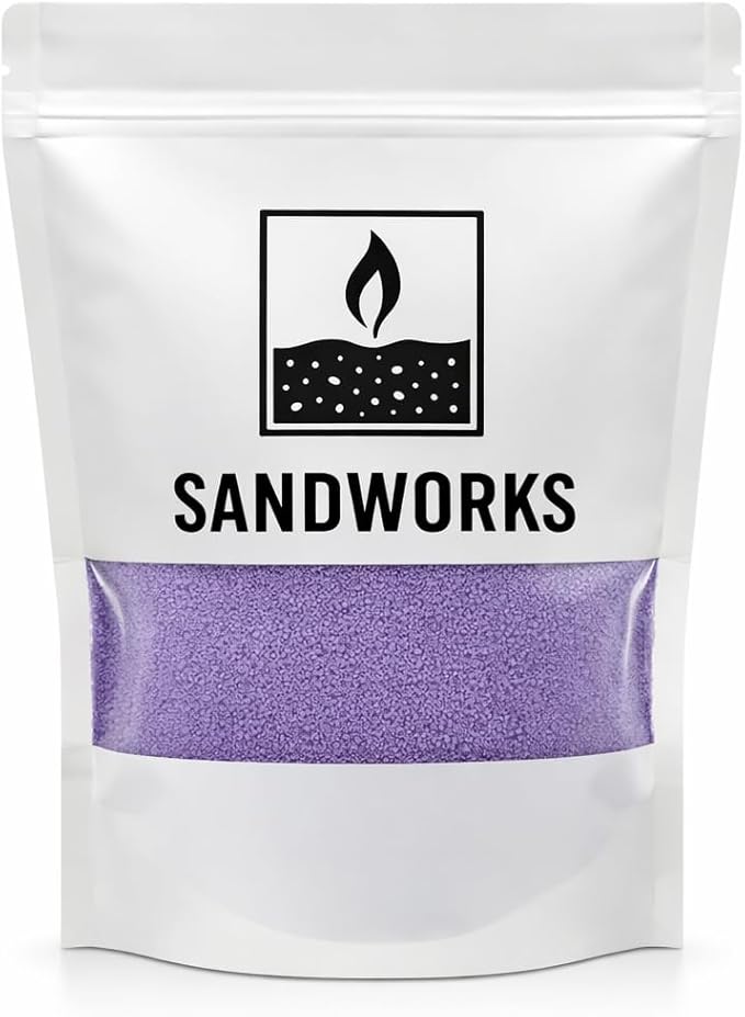 Sand Wax Candle Making Kit – 5 Wooden Wicks & 15 Cotton Wicks, 500 g Premium Fragrance-Free Sand Wax (Lavender)