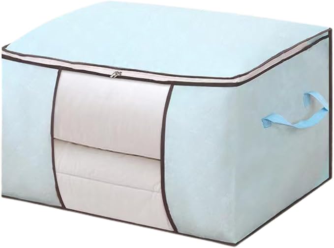 Generic Heavy Duty Moving Bags, Moving Boxes with Reinforced Handles ＆ Premium Double Zippers, 2024 New Storage Tote for Space Saving, Packing ＆ Moving Storage, Light Blue