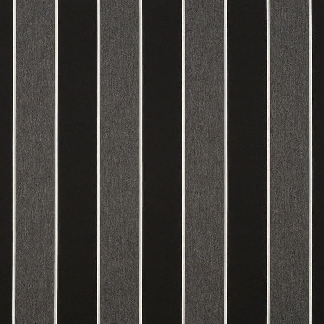 Sunbrella Outdoor Fabric by The Yard | Peyton Granite (Striped) | Official Sunbrella Seller | Indoor or Outdoor Upholstery Fabric for Chairs, Cushions, Drapery, Pillows, Furniture