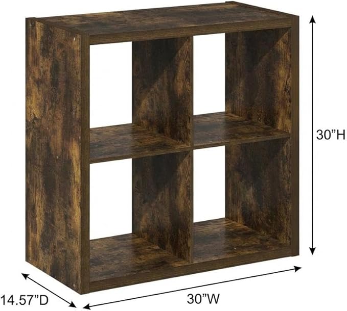 Furnifact Amber Pine Bookcase with Sleek Wood Finish, Minimalist Design, Durable Construction, Suitable for Modern Living Spaces