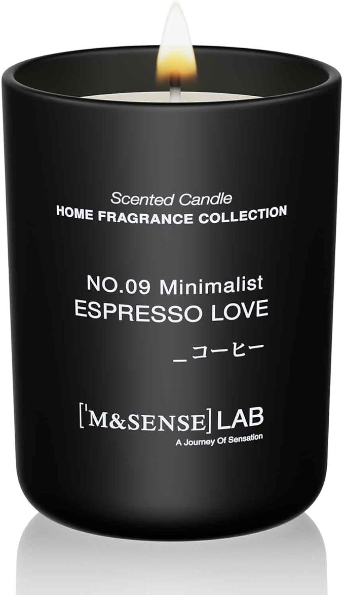 M&SENSE Natural Soy Candle| Espresso Coffee | 8.82 oz, 50H Burn | Spring Scented Candles for Relaxation, Valentines Day Gift, Home Décor | for Bedroom, Office, Party Medium