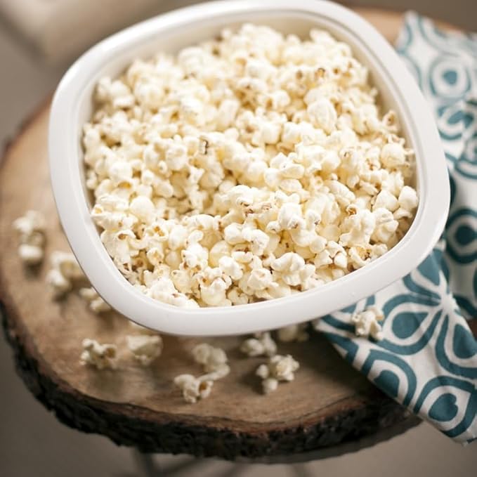 Nordic Ware Microwave Popcorn Popper, White, 12 Cup