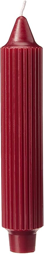 Root Candles Unscented Dinner Candles Premium Beeswax Blend Boxed Candle Set, 7-Inch Tall, Garnet, 4-Count