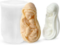 Virgin Mary Candle Mold, Silicone Mold for Religious Candle Making, Nativity Scene Candle Mold for Home Décor and Crafting