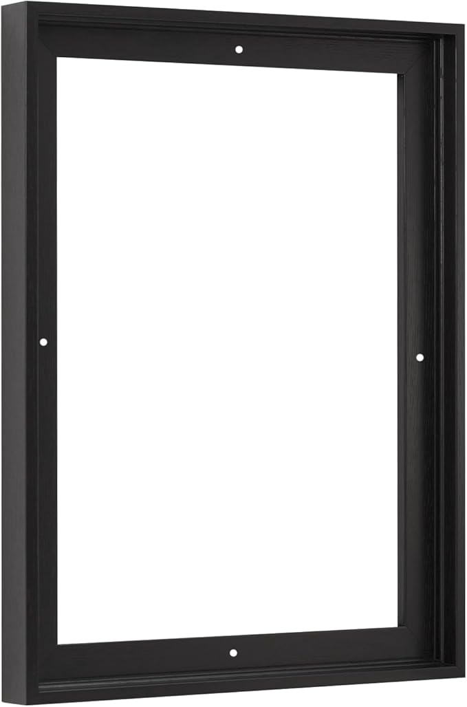 Pixy Canvas Floater Frame 12x24 for 3/4 (0.75) inch Deep Canvas Paintings/Canvas Prints/Wood Canvas Panels/Wall Art/Wall Decor/Home Decor/Artwork (Black Oak, 12 x 24 inch, Portrait)