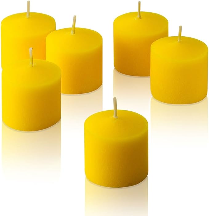 Set of 24 Votive Citronella Candles - Summer Scented Candles - for Indoor/Outdoor Use - 10 Hour Burn Time