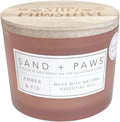 Sand + Paws Scented Candle - Amber & Fig - Additional Scents and Sizes –Luxurious Air Freshening Jar Candles Neutralize pet Odors and Enhance Home décor – 100% Cotton Lead-Free Wicks - 12 oz