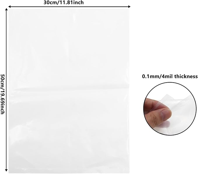 Bucket Liner Bags, Food Grade Ice Bucket Liner,Heavy Duty Leak Proof Bag,Plastic Drum Pail Liners,Flat Bottom Food Storage Bags for Home Kitchen Marinating (50 * 30cm/19.69 * 11.81inch)