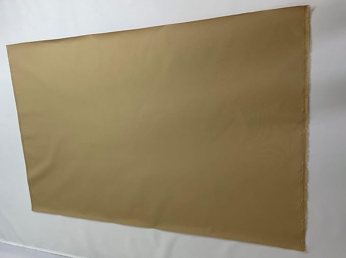 Mybecca Waterproof Canvas Marine Fabric 600 Denier Indoor/Outdoor PU Backing UV Protector Khaki 5 Yards