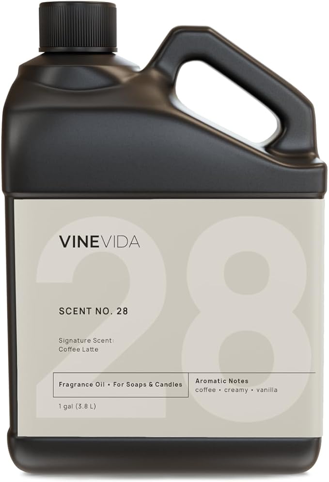 VINEVIDA [128oz] Coffee Latte Fragrance Oil for Candle Making and Soap Making - Premium Candle Scents for Soy Candles