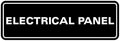 All Quality Standard Electrical Panel Wall or Door Sign - Durable Material | Clear and Functional Sign | Easy Installation‌ - Black - Large (1 Pack)