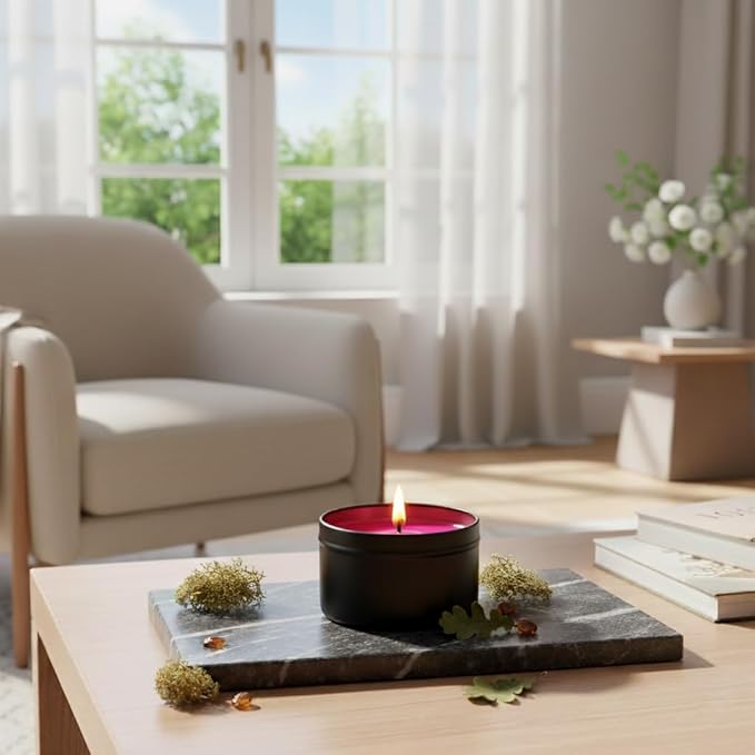 RUTH & ROSE | Sea Salt & Orchid (Ocean Orchid) | 100% Beeswax Scented Candles for Home, 8oz, +65 Hours Burn Time, Aromatherapy Non Toxic Candles, Gift for Women & Men, Perfect for Travel or Gifting
