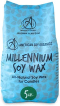 American Soy Organics Freedom Soy Wax Beads for Candle Making - Natural Candle Making Supplies - Paraffin-Free, Beeswax-Free Candle Wax for Container Candles, Tealights and Wax Melts, 5 lbs