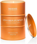 M&SENSE Cinnamon Pumpkin Scented Candles Large,Christmas Soy Candles,21.2oz 120 Hour Slow Burning,Aromatherapy Candle for Stress Relief Meditation Relaxing,Christmas Decor