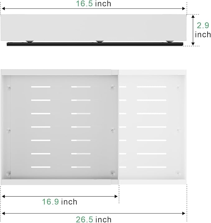 iSPECLE No Drill Drawers for Cabinets - Expandable Peel and Stick Pull Out Cabinet Organizer Easily Get Items without Digging in the Cabinet