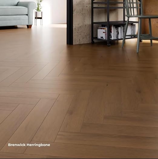 Flooret Luxury Vinyl Plank Flooring Herringbone Bestsellers Sample Kit | 6 Pieces of 12" Cut Samples from Real Planks | DIY Click Installation, 40 Mil Wear Layer, Waterproof and Scratch Resistant LVP